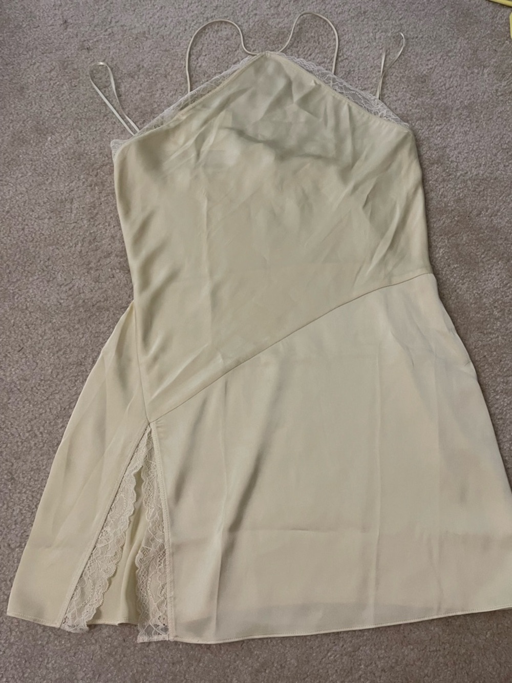 Ronny Kobo Sivan Lace Trim Slip Dress